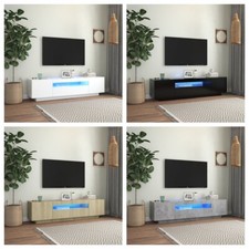 TV Schrank mit LED-Leuchten TV Eckschrank Fernsehschrank TV Möbel Fernsehtisch