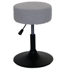 B-Ware Hocker MCW-C22, Sitzhocker, drehbar Ø 37cm Bouclé (450g/m²) grau