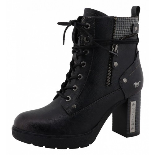 Mustang schnürstiefel schwarz - schnürstiefel,