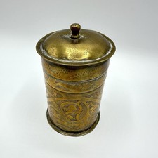 Alte Dose Deckeldose Messing