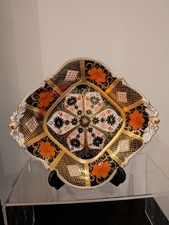 Royal Crown Derby Schale massiv Goldband Eichel Imari 1128 in schönem Zustand