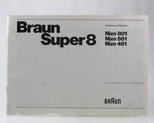 Anleitung Braun Super 8 Nizo 801 561 481 Bedienungsanleitung Gebrauchsanleitung