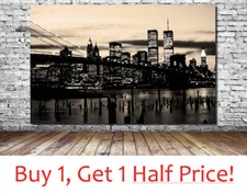 TWIN TOWERS WORLD TRADE CENTER - NEW YORK LEINWANDBILD WANDBILD DRUCK