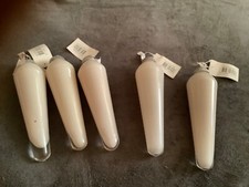 5 große massive creme Glas