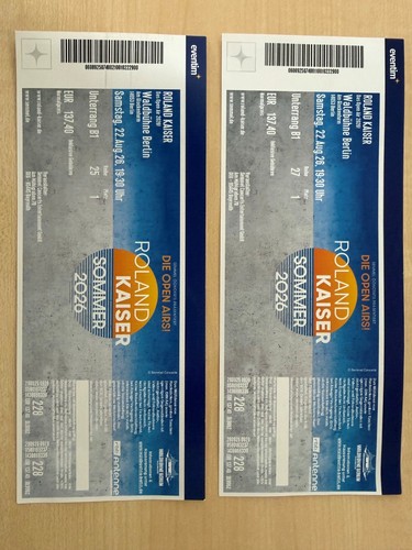 Konzert tickets roland - tickets, kaiser