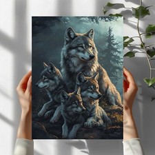Wolf Familie Premium Poster