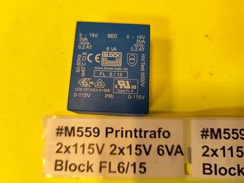 Block fl6 2x115v 2x15v 6va - 2x115v,