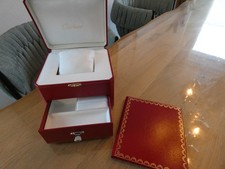 Cartier Vintage Uhrenbox / Schmuckkästchen mit Schubfach & Booklet - COWA0045 -
