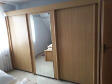 Schlafzimmer Eiche hell ,Schiebetürenschrank 3,00m mit Spiegel,Doppelbett 2x2m, 