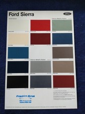 FORD Sierra Farbkarte 1987