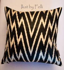 Ikat Seidenkissen | Seide Dekokissen | pillow silk Orientalisch Kissenbezug
