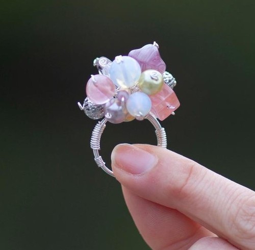 Damenring rosa - damenring, (rosa