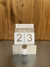 Kalender Holz Dauerkalender Endlos Endloskalender Holzkalender Ananas
