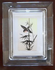 Dekorativer sehr hochwertiger Massivglas Bilderrahmen Gewicht 850 Gramm 10x15cm