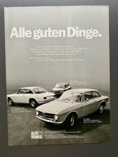 Alle guten Dinge. Alfa Romeo 1300 GT Junior GTV 1972 Vintage Ad Werbung Reklame