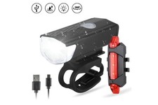 Fahrradlicht LED Set – Wiederaufladbarer Akku, Front- & Rücklicht, wasserdicht