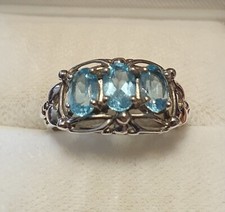 Apatit Silberring, Größe 50