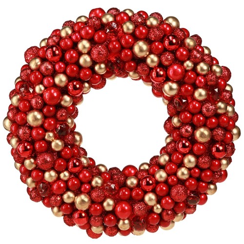 Adventskranz rot gold - adventskranz,