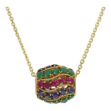 Anhänger, 585 Gold, Rubin