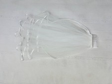 Brautschleier weiss Tüllschleier schleier mit Kamm 40cm