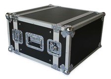 Effektrack 35cm 6HE Flightcase mit Butterfly Verschluss Schienen vorne+hinten