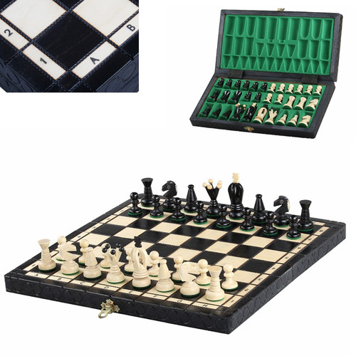 Schachset mit schwarz figuren - schachset,