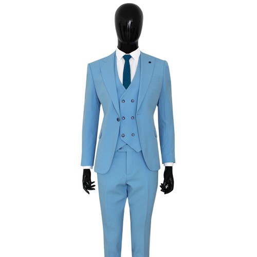 Slim fit herrenanzug mit weste - fit,