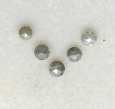 Natürlich Kostüm Diamant Menge 1.18ctw / 5 Stück Grau Farbe Rund Rose Schnitt