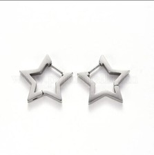 Star Titan Stahl Ohrringe