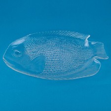 Glas Platte Teller Fisch 26,5