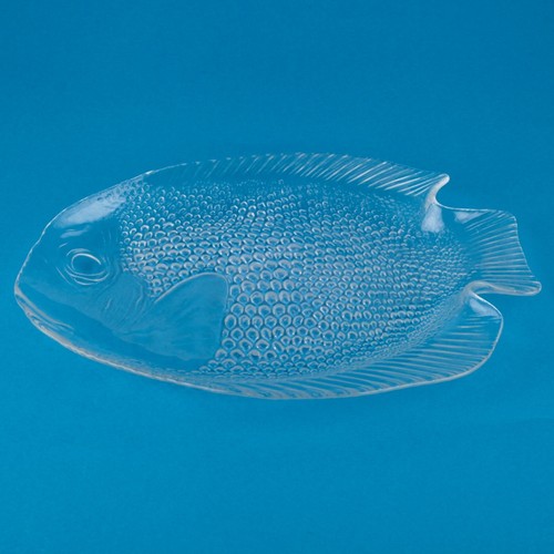Glas platte teller fisch 5 - platte, 26,5