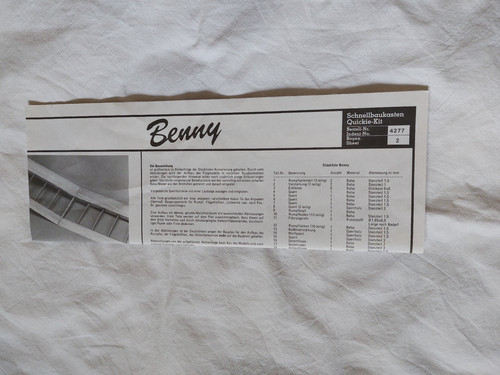 Bauplan teil modell benny - bauplan,