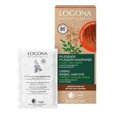 Pflegende Pflanzen-Haarfarbe