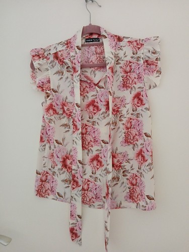 Bluse rosa farbe mit blumen - mit,