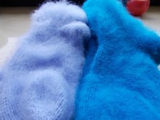  Handgestrickte Angorasocken