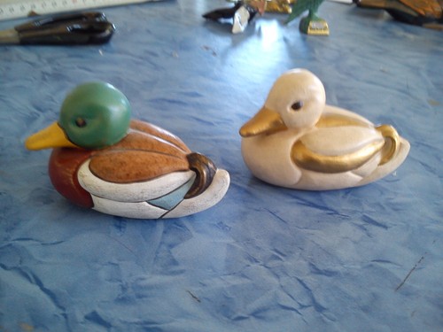 Ein paar vintage keramik enten - ein,