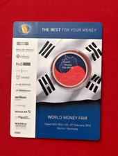 Gedenkprägung Jeton Bangkok World Money Fair 2016 Farbmedaille