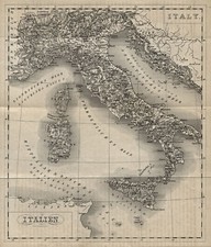 Italien Original Stahlstich Landkarte Payne 1848