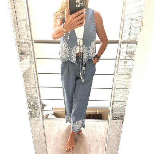 Jeans denim zweiteiler set - denim,