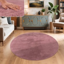 Teppich Wohnzimmer Kunstfell Plüsch Hochflor Shaggy Weich Verschied. Farben