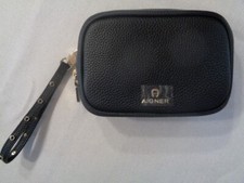 "Luxus" AIGNER Damen Tasche, Clutch, Beutel, Kosmetiktasche, Leder, Schwarz