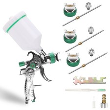 HVLP Lackierpistole Druckluft Spritzpistole Sprühpistole 3 Düsen 1,4mm 1,7mm,2mm