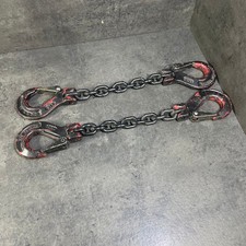 2 Stück Anschlagkette mit Haken zurrkette kette rückekette 6mm