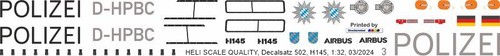 Decal 502 eurocopter - h145, ec
