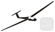Aufkleber Segelflugzeug -silber- 15 cm