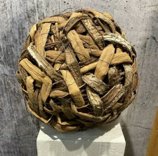 Deko-Kugel Holz Blätter d=30cm Vintage Shabby Landhaus - TOP