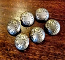 6 Stück Metallknöpfe 23 mm