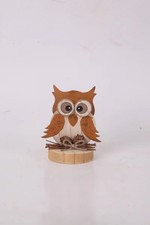 Dekofigur eule holz bunt - holz,