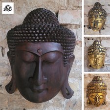 Buddha Masken aus Holz