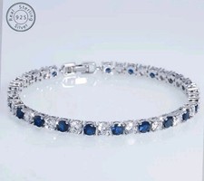 ⭐Luxuriöses Glitzer Damen Armband mit Funkelnden Blau?-Weiß ?Zirkons versehen⭐